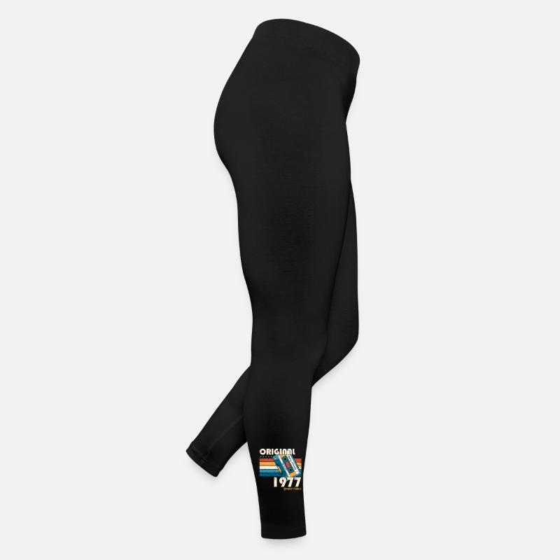 46th birthday cassette February Born 1977 Women’s Jersey Leggings