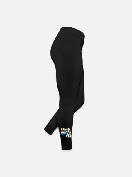 53e anniversaire cassette février né en 1970 - Legging en jersey Femme - noir - Droite