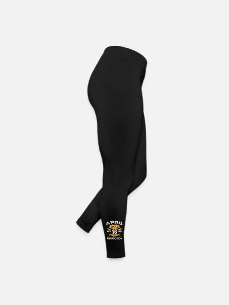 50e anniversaire Homme April Né en 1973 Légendaire - Legging en jersey Femme - noir - Droite