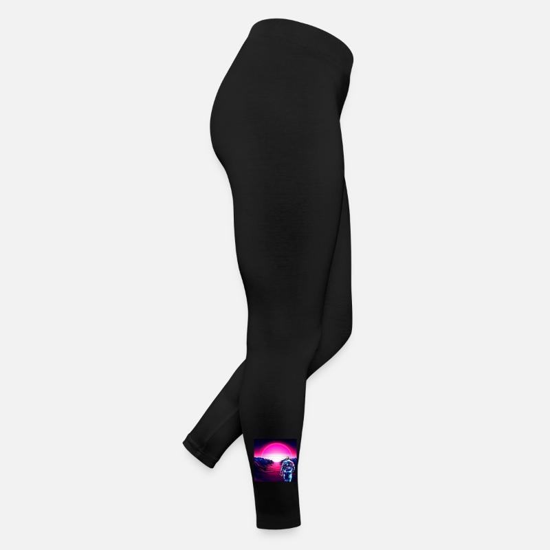 Astronaut Cyber Sunset Pink Gradient - Frauen Jersey Leggings