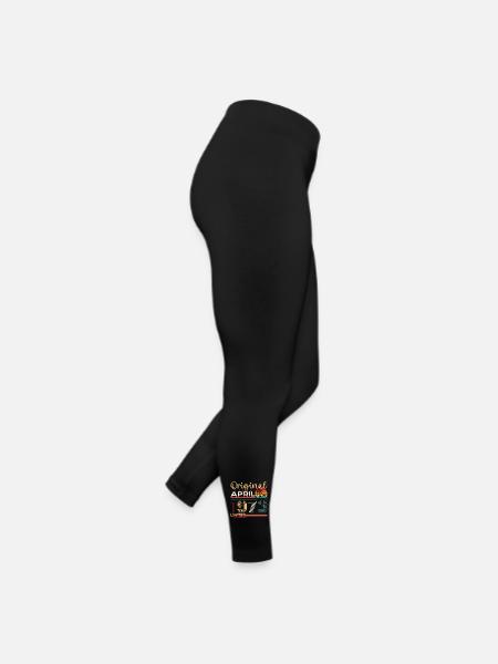 50e anniversaire homme April Né en 1973 Original - Legging en jersey Femme - noir - Droite