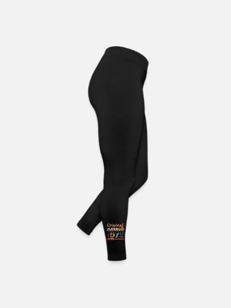 44th Birthday Man June Year 1979 Original - Women’s Jersey Leggings - black - Right
