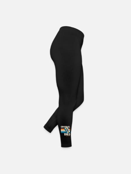 60. Geburtstag Mann Juli Jahrgang 1963 Kassette - Frauen Jersey Leggings - Schwarz - Rechts