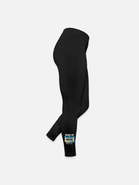 42. Geburtstag Mann August Jahrgang 1981 Kassette - Frauen Jersey Leggings - Schwarz - Rechts