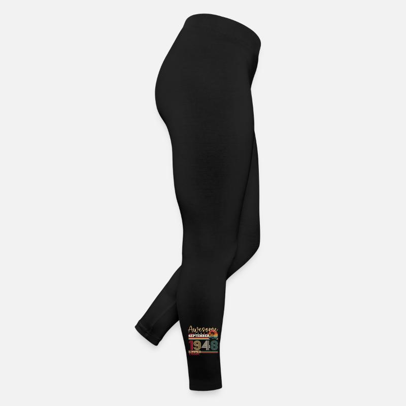 75th Birthday September Vintage 1948 Awesome Women’s Jersey Leggings
