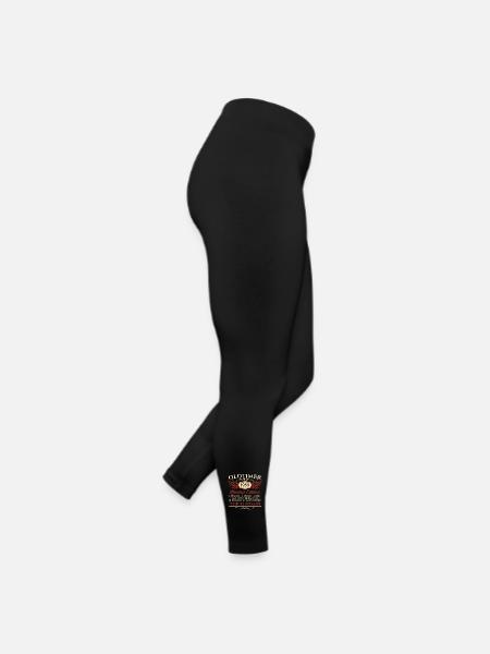 64. Geburtstag Oldtimer Oktober Jahrgang 1959 - Frauen Jersey Leggings - Schwarz - Rechts