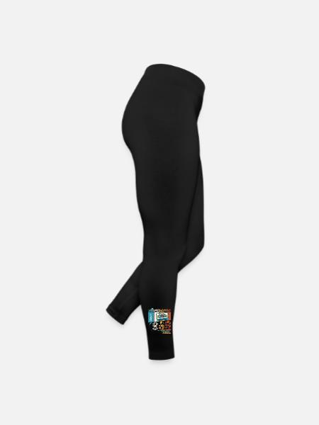 65. Geburtstag Kassette Dezember Jahrgang 1958 - Frauen Jersey Leggings - Schwarz - Rechts