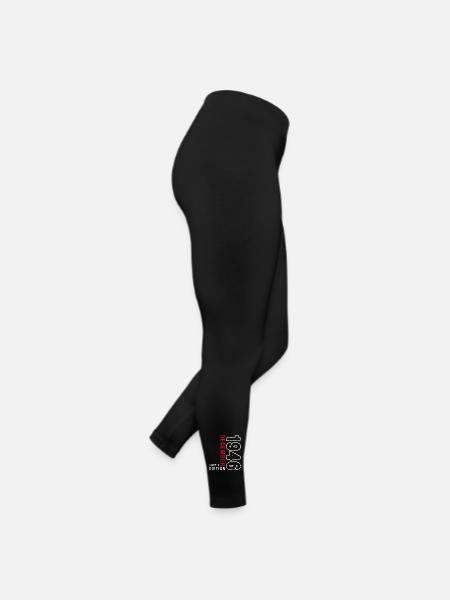 77e anniversaire Original Décembre Né 1946 - Legging en jersey Femme - noir - Droite