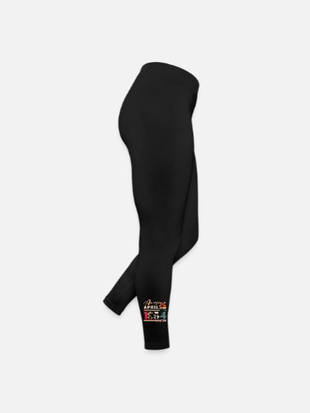 70th Birthday Husband April Vintage 1954 Awesome - Women’s Jersey Leggings - black - Right