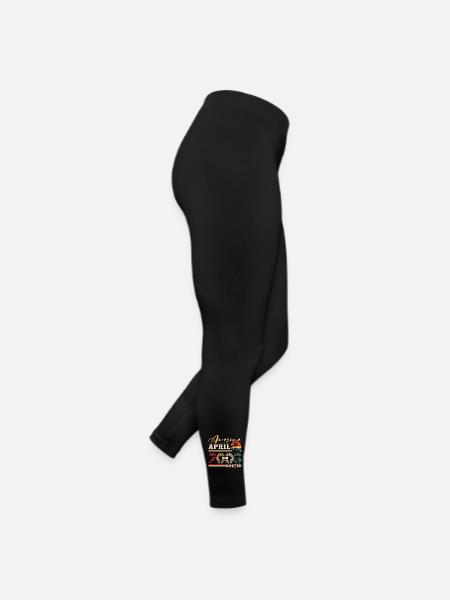 18th Birthday Husband April Vintage 2006 Awesome - Women’s Jersey Leggings - black - Right