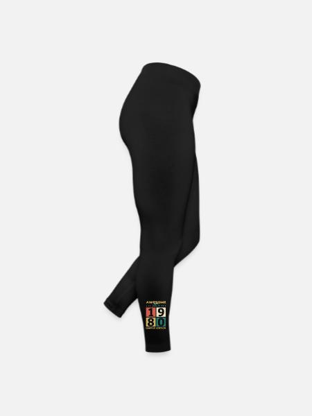 44ème anniversaire Original Juillet 1980 Millésime 1980 - Legging en jersey Femme - noir - Droite