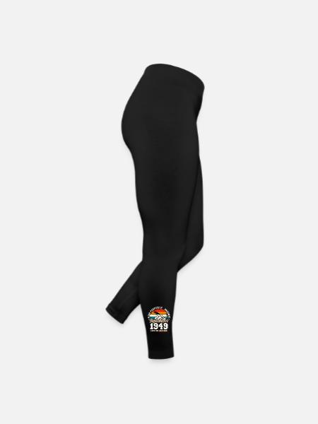 75th Birthday Original September 1949 Volume 49 - Women’s Jersey Leggings - black - Right