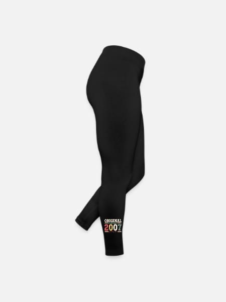 18ème anniversaire cadeau mari Original février 2007 - Legging en jersey Femme - noir - Droite