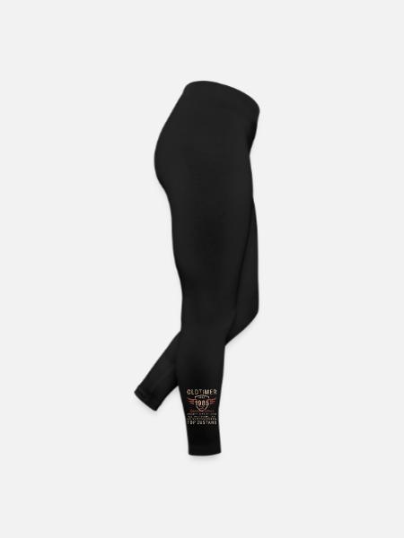 40. Geburtstag Oldtimer April Jahrgang 1985 - Frauen Jersey Leggings - Schwarz - Rechts