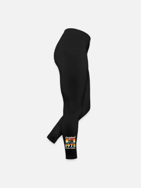 Cassette 50ème Anniversaire Août Année 1975 - Legging en jersey Femme - noir - Droite