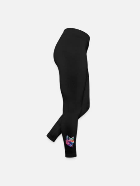 Cats Pet Art Cute Cat Cute Kitten - Women’s Jersey Leggings - black - Right