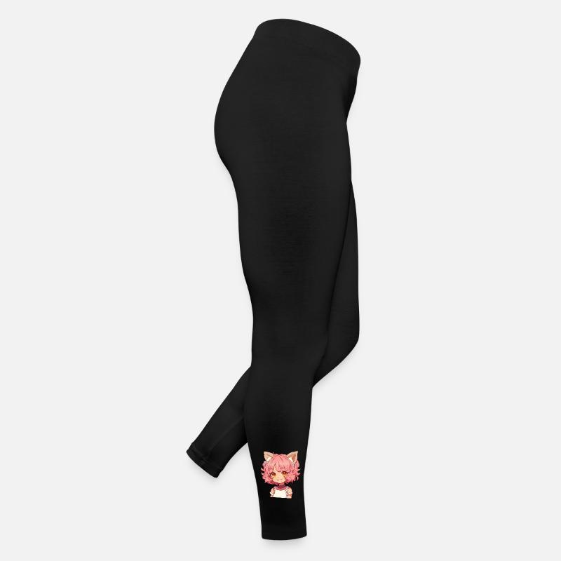 Kemonomimi Kawaii Anime Mädchen Manga Design Frauen Jersey Leggings