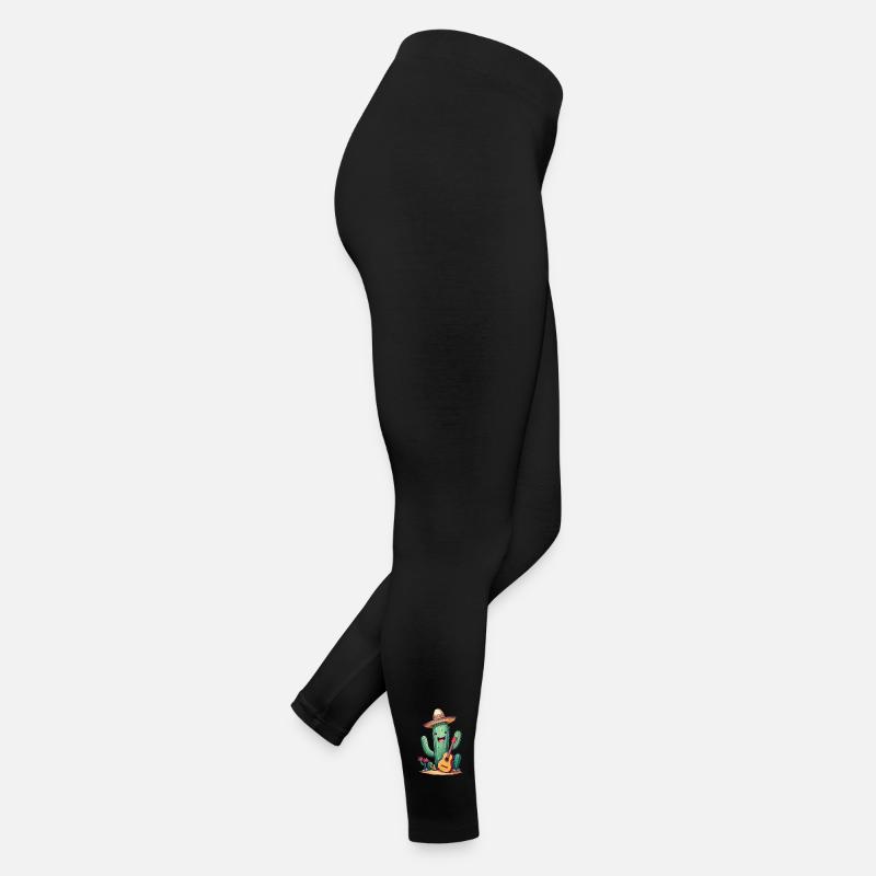 Cactus Mariachi Guitariste Cinco De Mayo Legging en jersey Femme