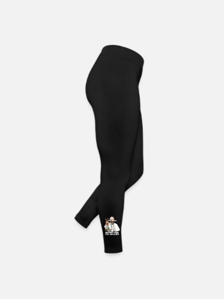 Drôle de cinq bières disant style amateur de bière - Legging en jersey Femme - noir - Droite
