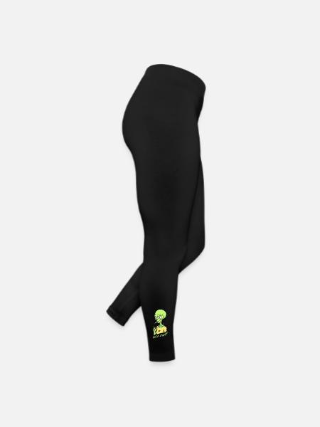 Funny alien saying but it's art - Women’s Jersey Leggings - black - Right