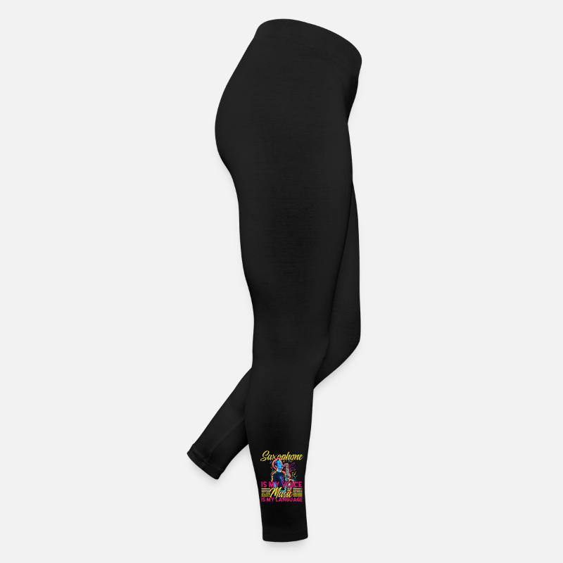 Funny Saxophone Design Saxophone Player Jazz Women’s Jersey Leggings