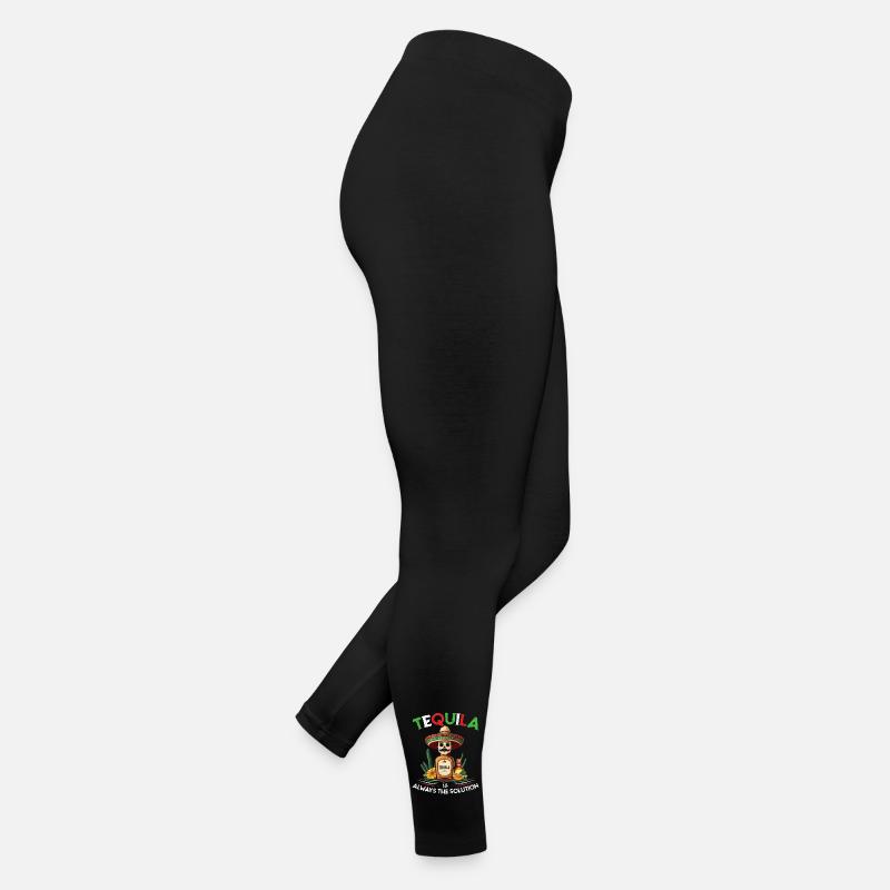 Lustiger Tequila Spruch Cinco de Mayo Design Frauen Jersey Leggings