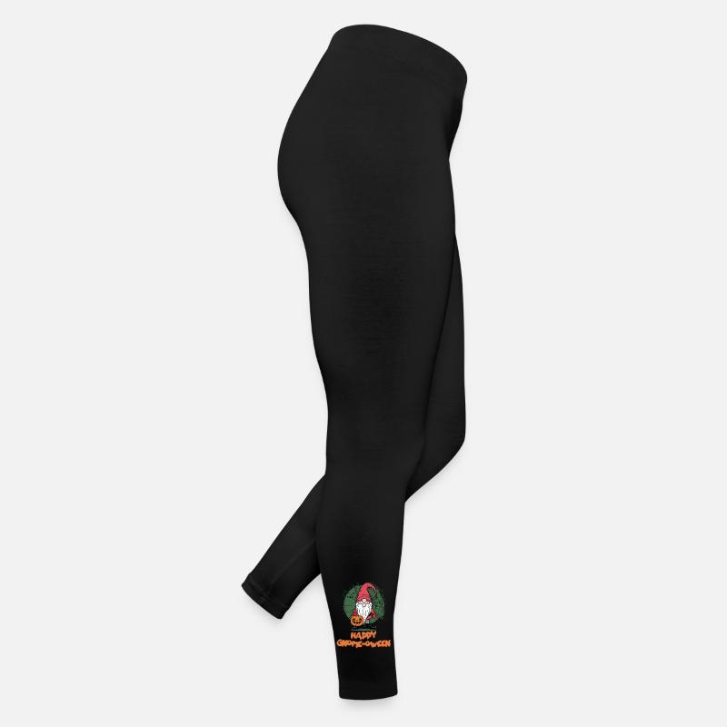 Happy Gnome-Oween Funny Gnome Halloween Saying Women’s Jersey Leggings