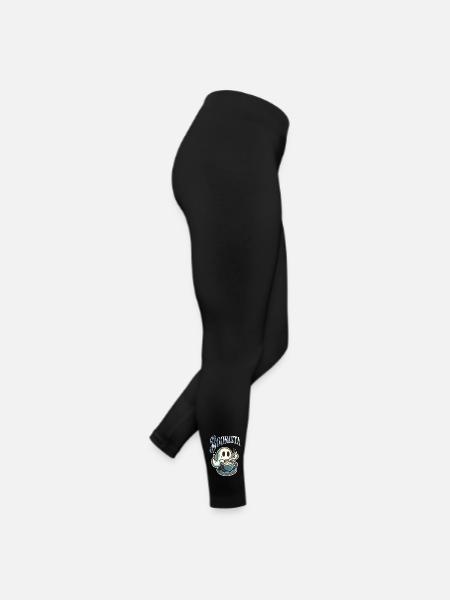 Boorista Funny Coffee Saying Halloween - Women’s Jersey Leggings - black - Right