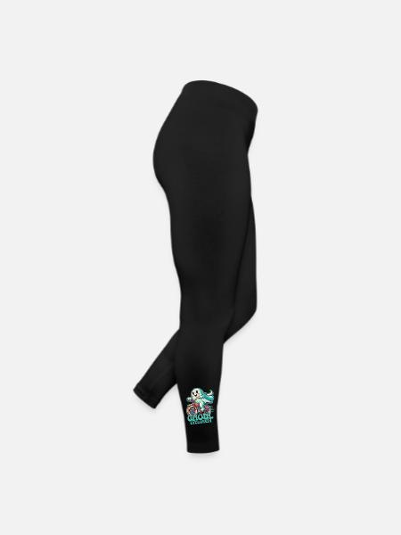Aventure amusante en vélo fantôme - Legging en jersey Femme - noir - Droite