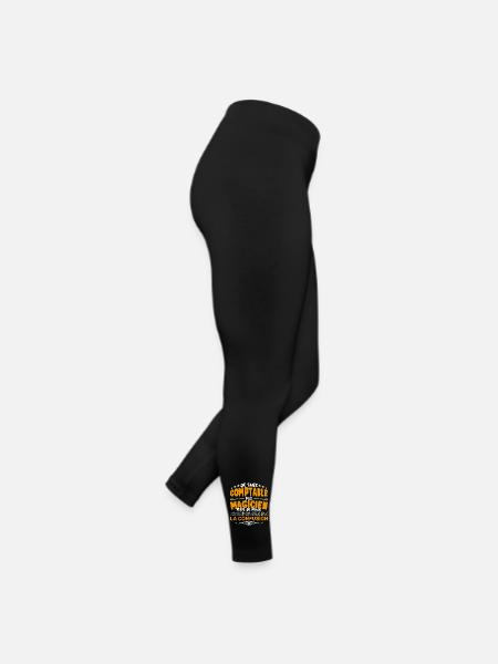 Comptable | Comptable pas Magicien | Meilleur Comp - Legging en jersey Femme - noir - Droite
