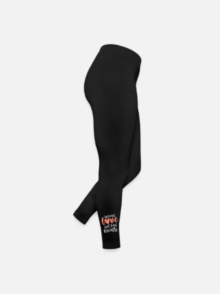 Spread love not bad breath - Spread good vibes - Women’s Jersey Leggings - black - Right