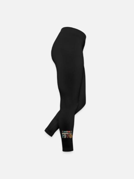1978 Jubiläum seit 1978 Jahrgang 1978 - Frauen Jersey Leggings - Schwarz - Rechts