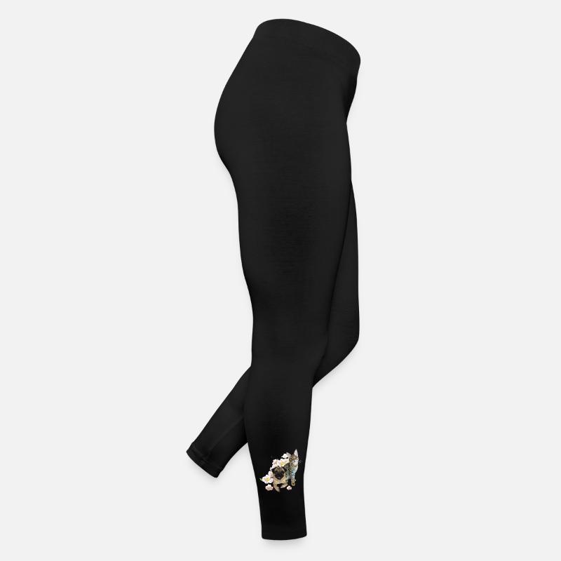 Mops und Katze Frauen Jersey Leggings