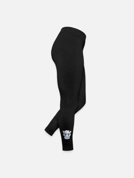 Petite fée des glaces avec couronne de fleurs - Legging en jersey Femme - noir - Droite