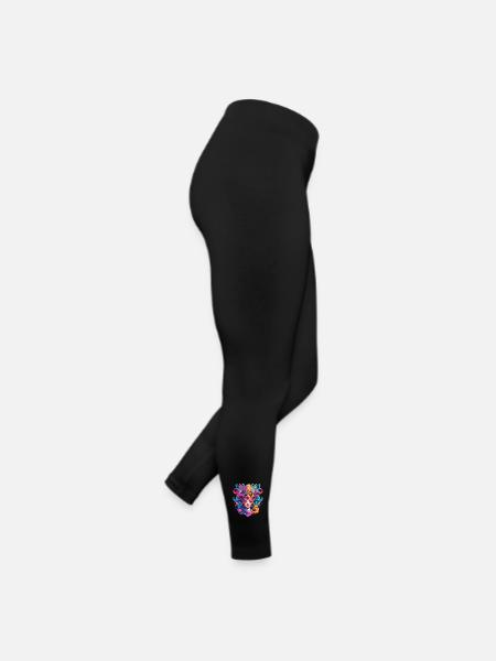 Synthwave Queen - Frauen Jersey Leggings - Schwarz - Rechts