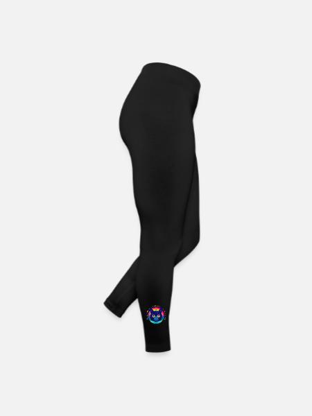 Flat Icon Cat Rainbow - Frauen Jersey Leggings - Schwarz - Rechts