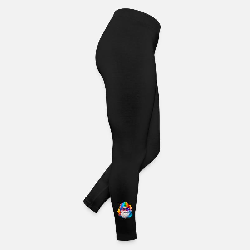 Regenbogen Gnom mit Mütze und Sonnenbrille Frauen Jersey Leggings