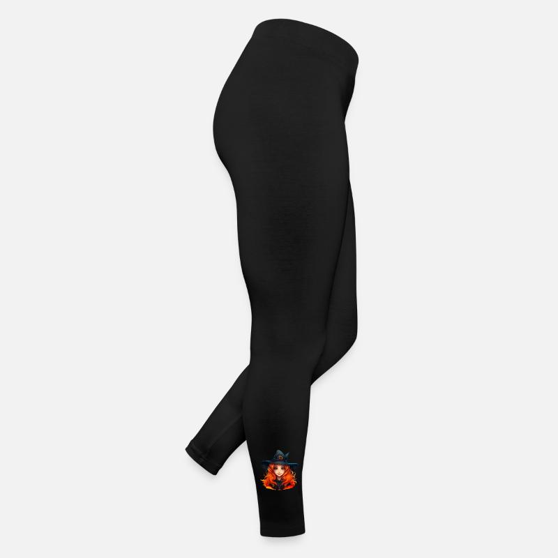 Jolie sorcière aux cheveux roux comme le feu Legging en jersey Femme