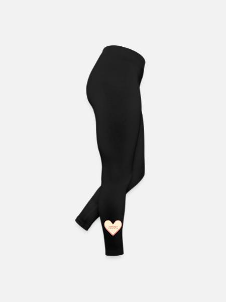 Jenny Name First Name Pink Sugar Heart - Women’s Jersey Leggings - black - Right