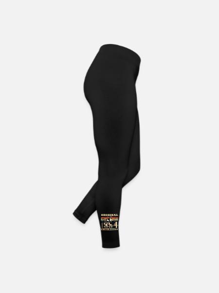 70th Birthday Original October Vintage 1954 - Women’s Jersey Leggings - black - Right