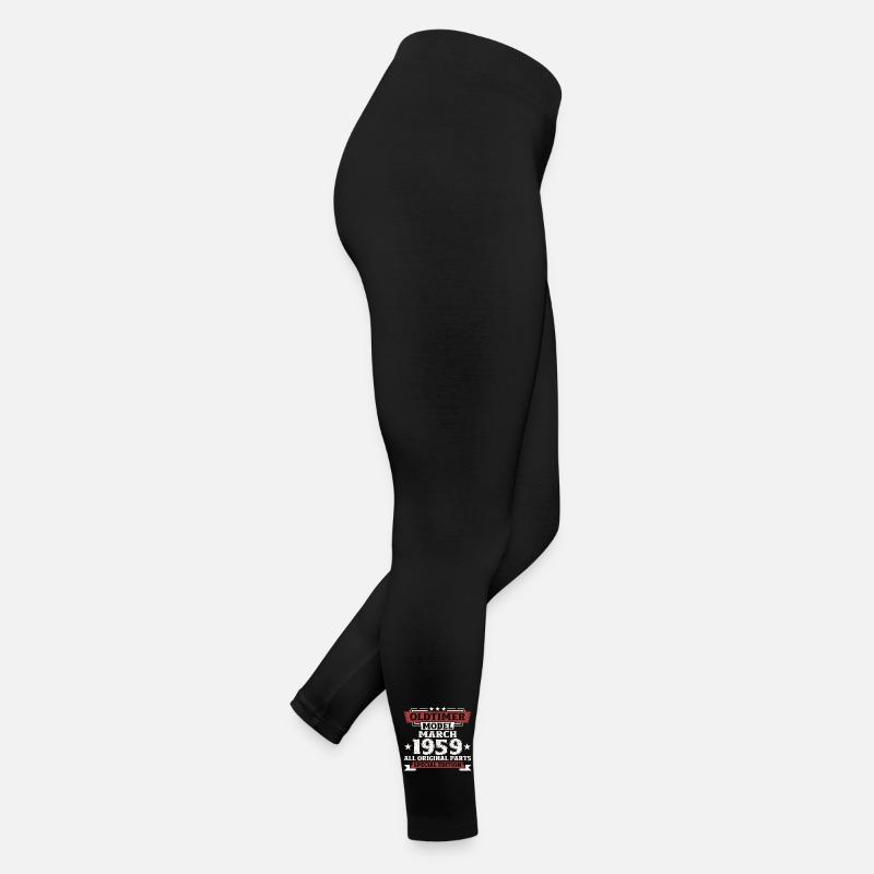65. Geburtstag Oldtimer März Jahrgang 1959 Frauen Jersey Leggings