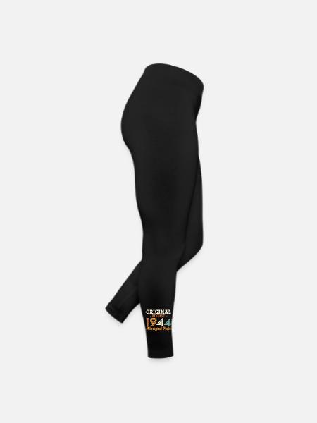 80th Birthday Original August 1944 Born 1944 - Women’s Jersey Leggings - black - Right