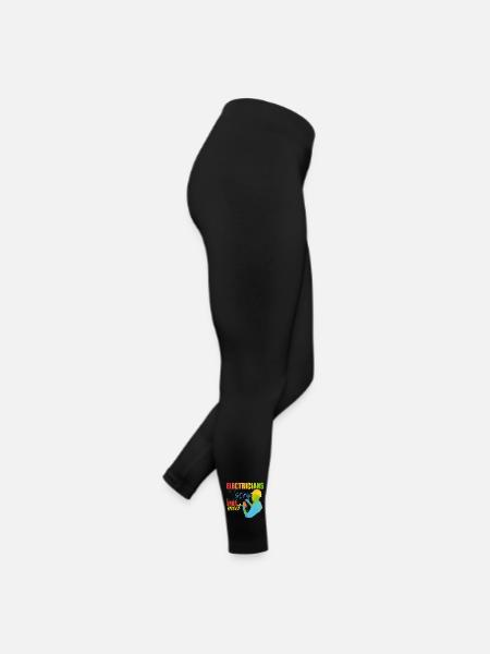 Elektriker - Frauen Jersey Leggings - Schwarz - Rechts