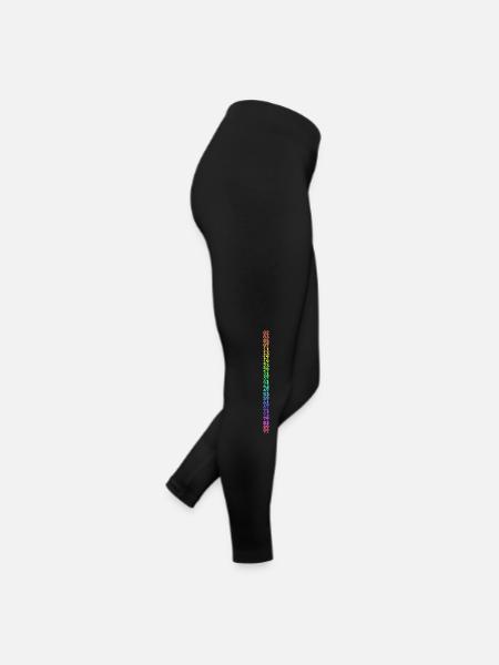 Festbrennweiten von 1 bis 100 für dunklen Hintergrund - Frauen Jersey Leggings - Schwarz - Rechts