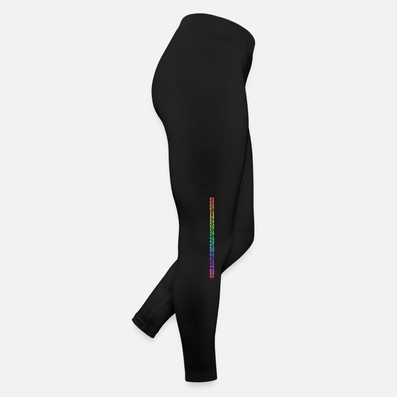 Primes from 1 to 100 for dark background Women’s Jersey Leggings