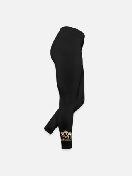 December Born 1981 41st birthday gift - Women’s Jersey Leggings - black - Right