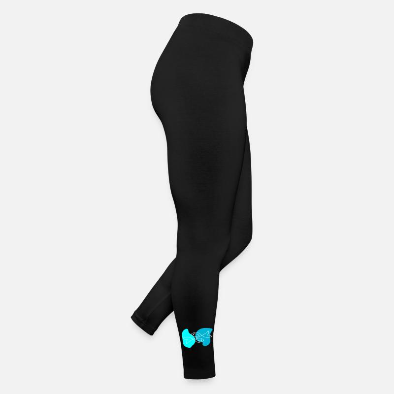 Fish One Line Drawing Frauen Jersey Leggings