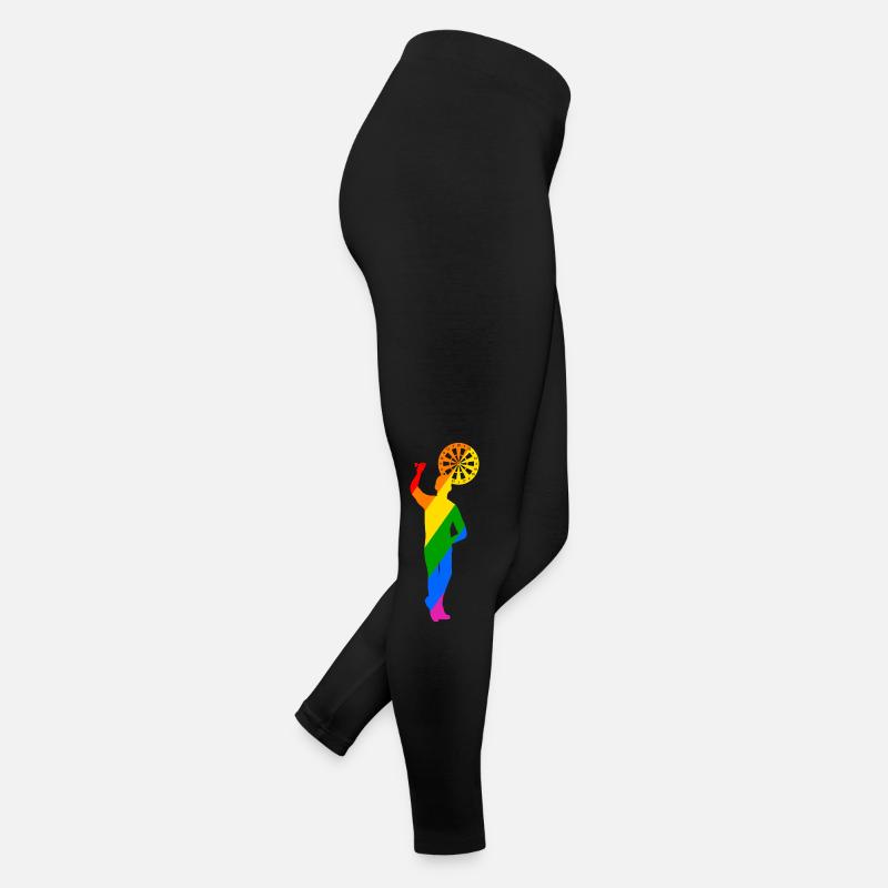 colorful dart player throwing with left Women’s Jersey Leggings