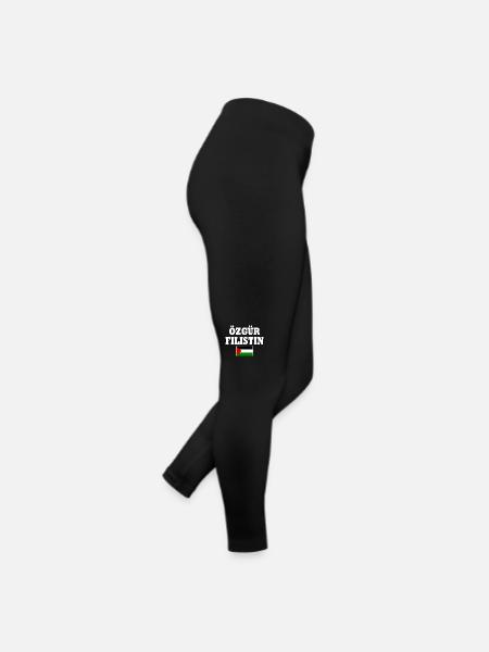 özgür filistin - Legging en jersey Femme - noir - Droite