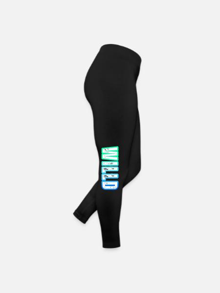 wILLd – Neon Style and Strong Will - Women’s Jersey Leggings - black - Right